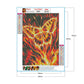 Fire Butterfly 5D DIY Gem Kit Canvas Size