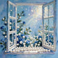 DIY Pearl Painting With Frame - Handmade Self-Adhesive Pearls - View From the Window (30*30cm)