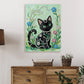 DIY Pearl Painting With Frame - Handmade Self-Adhesive Pearls - Black Cat (30*40cm)