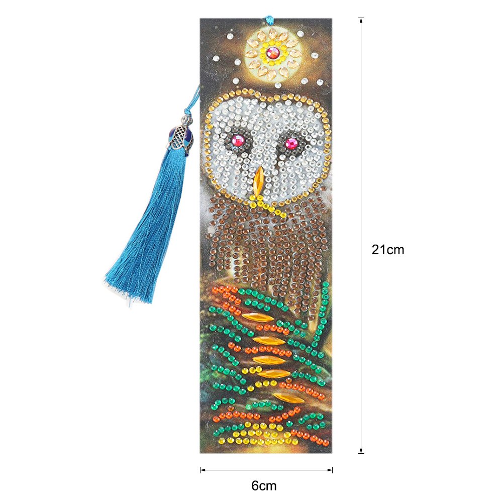 DIY Special Shaped Diamond Painting Leather Bookmark Book Page Mark Crafts