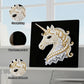 DIY Pearl Painting With Frame - Handmade Self-Adhesive Pearls - Unicorn (25*25cm) C