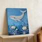 DIY Pearl Painting With Frame - Handmade Self-Adhesive Pearls - Whale (30*40cm) A