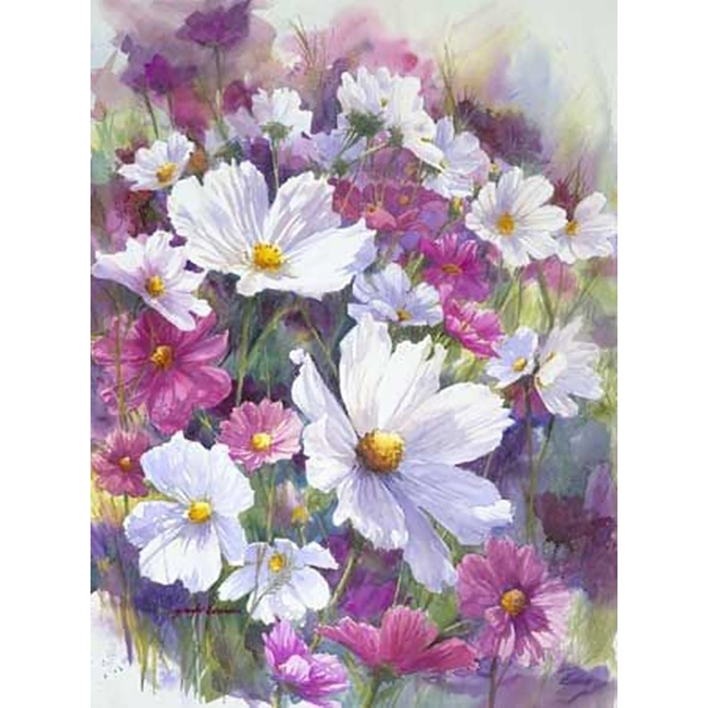 5D Diy Diamond Painting Kit Full Round Beads Flowers