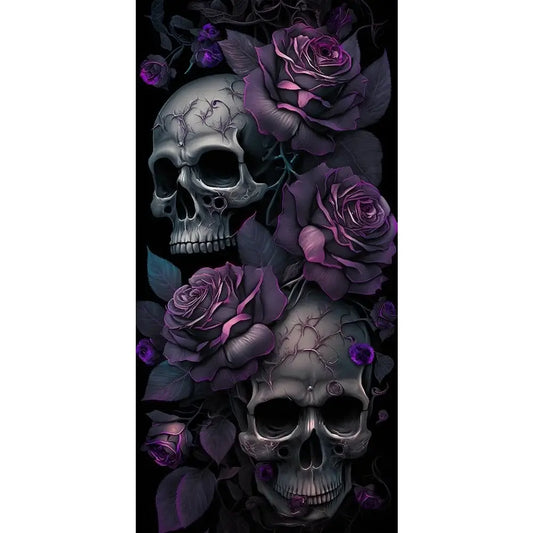 Big Size Diamond Painting - Full Round / Square - Dark Skull B (40*80cm)