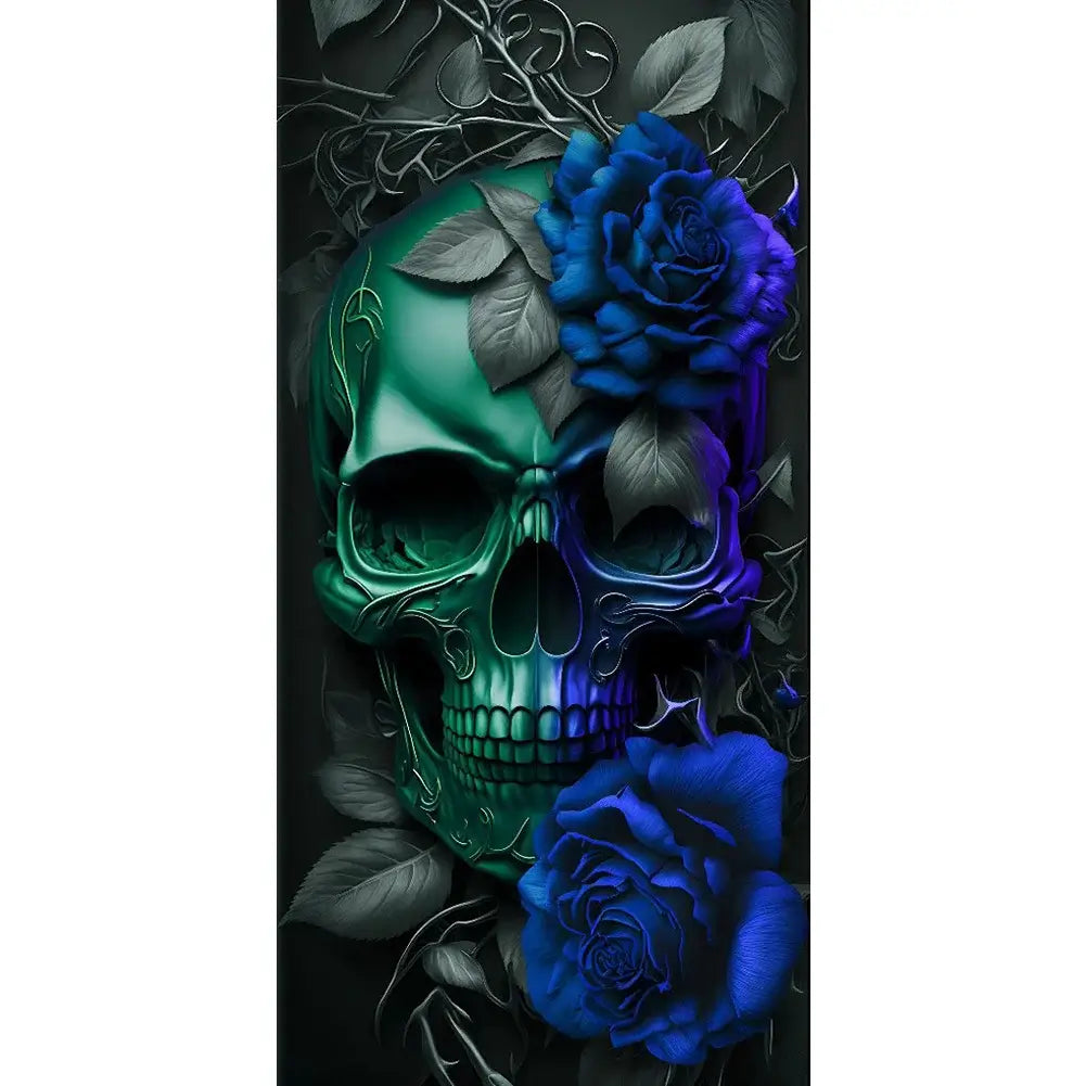Big Size Diamond Painting - Full Round / Square - Dark Skull A (40*80cm)