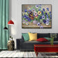 DIY Flowers Vase Hand Painted Canvas Oil Art Picture Craft Home Wall Decor