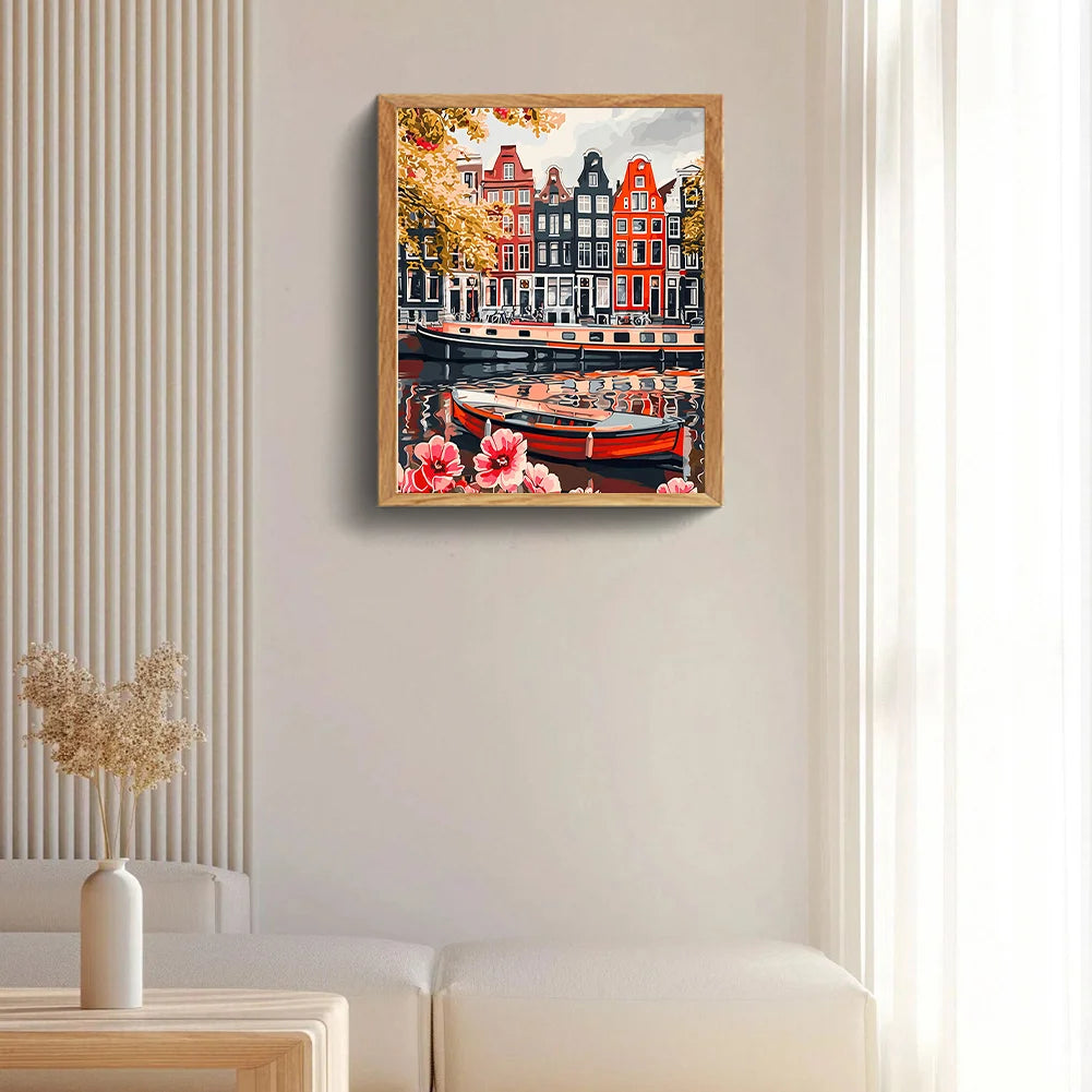 Diamond Painting - Full Round / Square - River and House
