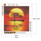 5D DIY Diamond Painting Kit - Full Round - Sunset Tree