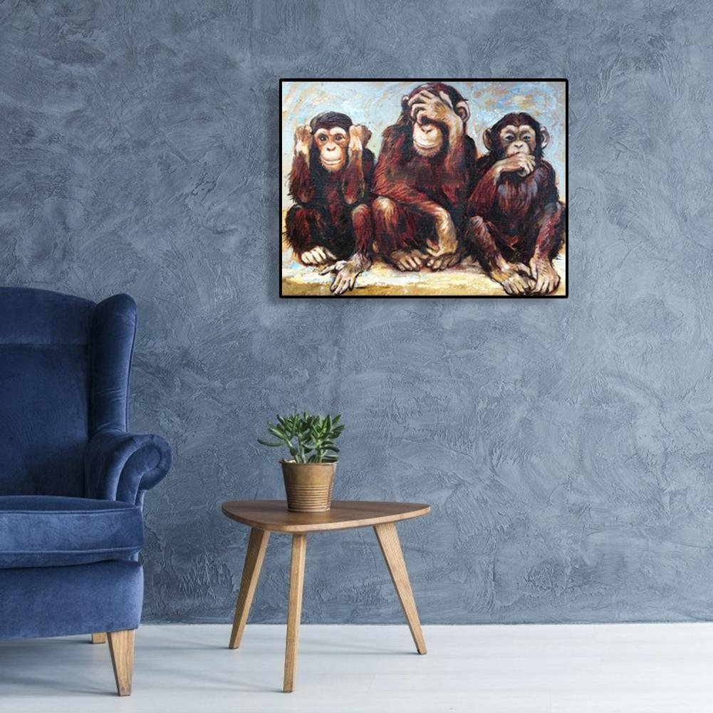 Diamond Painting - Full Round - 3 Apes