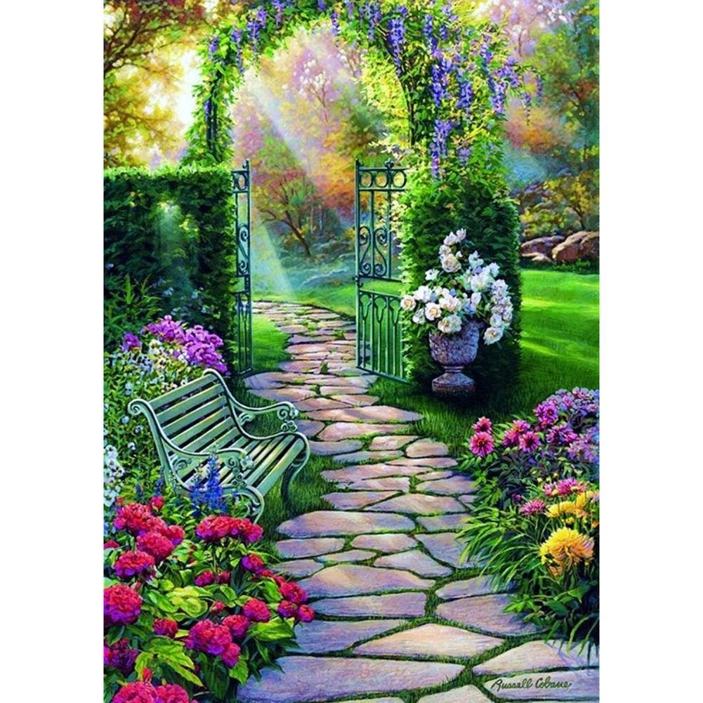 5D Diy Diamond Painting Kit Full Round Beads Beautiful Path