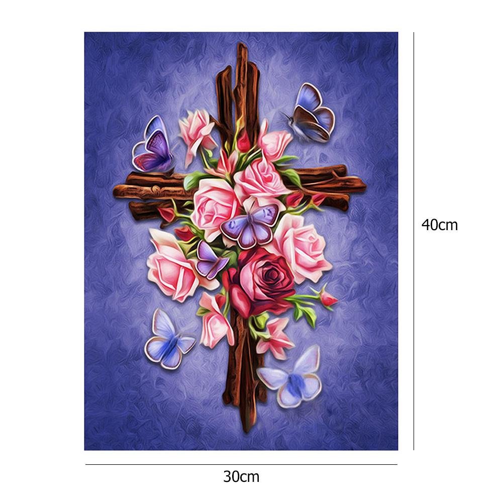 Diamond Painting - Full Round - Cross 2