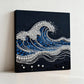DIY Pearl Painting With Frame - Handmade Self-Adhesive Pearls - Waves (30*30cm) D
