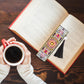 5D DIY Diamond Painting Round Plate Leather Bookmark Ornaments with Tassel