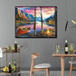 Diamond Painting - Full Round - House Campfire By Lake