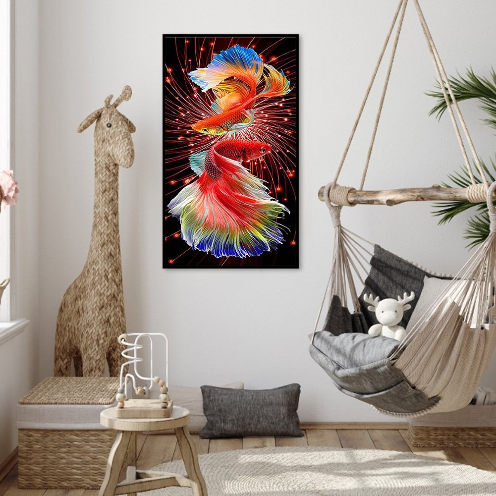 11ct Stamped Cross Stitch - Koi Fish(40*70cm)