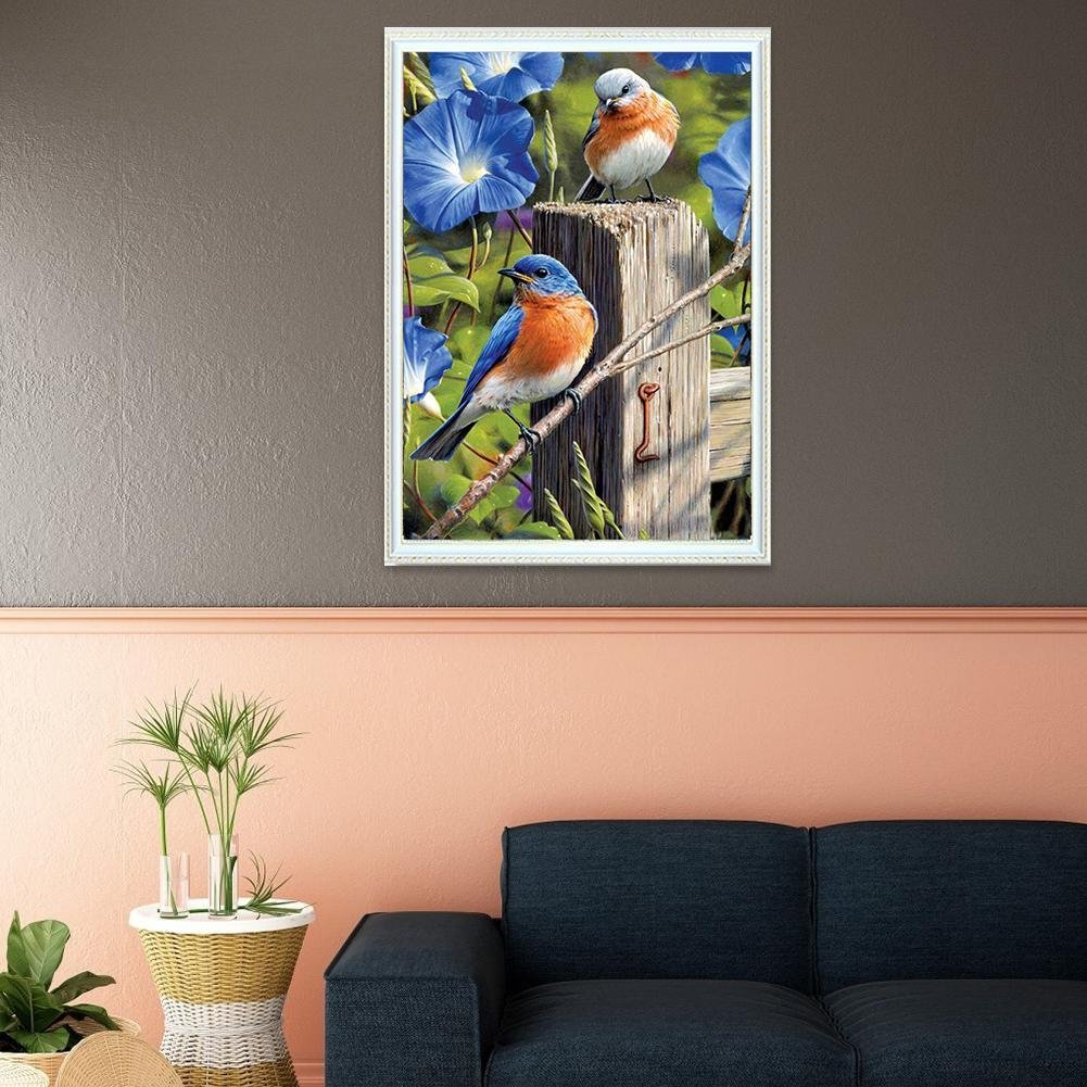 Diamond Painting - Full Round - Birds Petunia