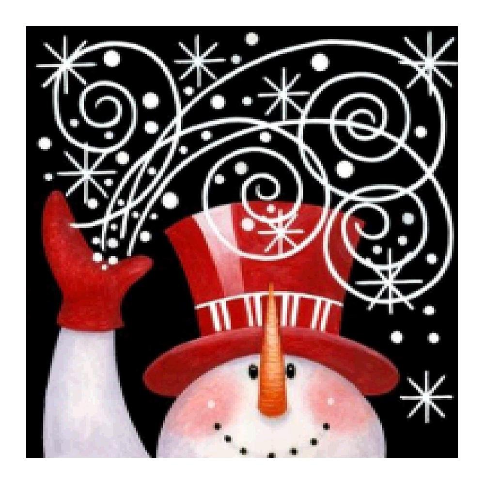 5D Diy Diamond Painting Kit Full Round Beads Snowman