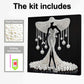 DIY Pearl Painting With Frame - Handmade Self-Adhesive Pearls - White Pearl Lady (30*30cm) A