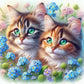 Diamond Painting - Full Round / Square - Little Two Cats