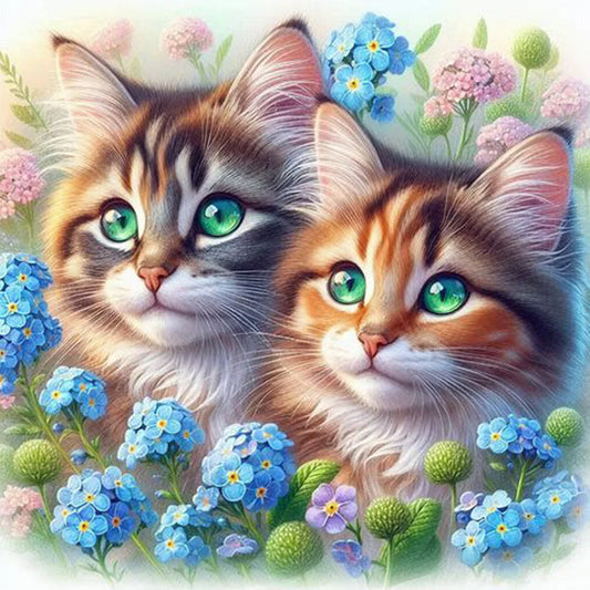 Diamond Painting - Full Round / Square - Little Two Cats