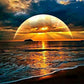Diamond Painting - Full Round - Rising Sun Sea