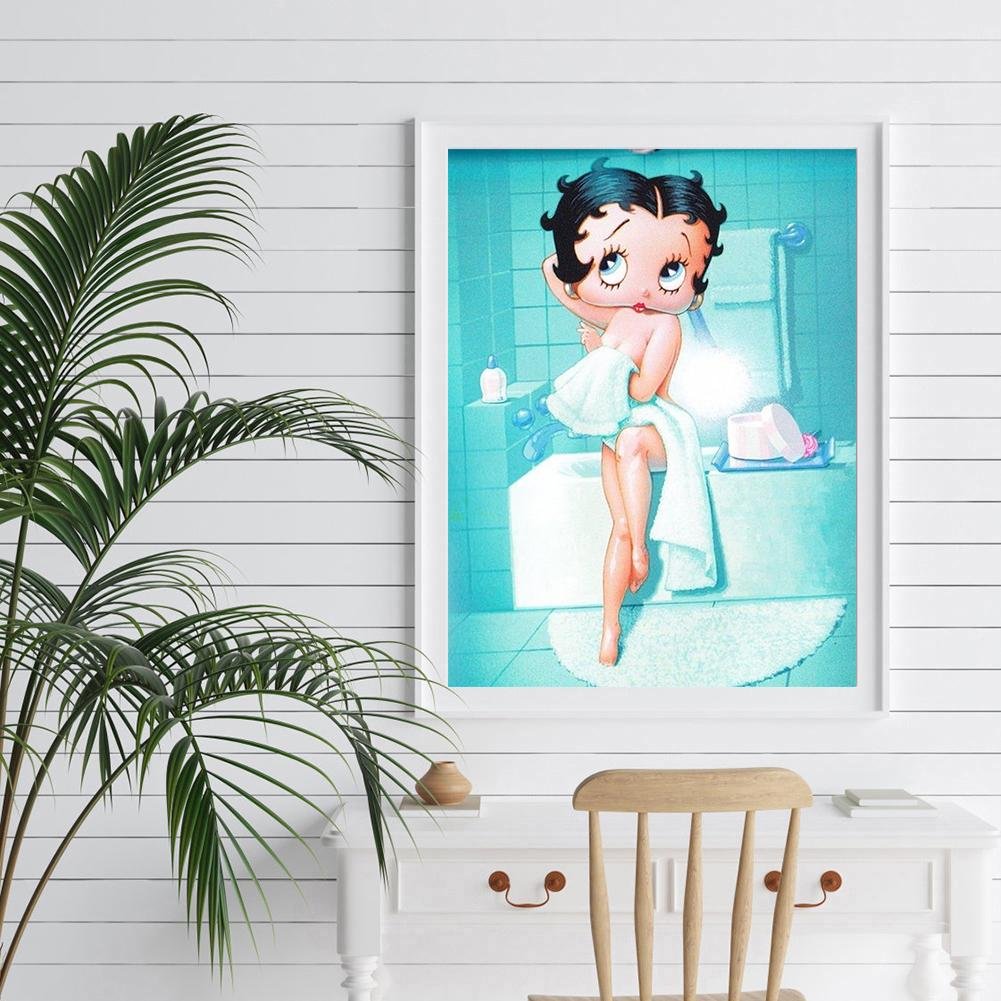 5D DIY Diamond Painting Kit - Full Round - Bathing Betty Boop