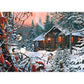 5D Diy Diamond Painting Kit Full Round Beads Snow Scene