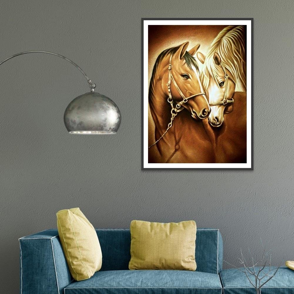 Diamond Painting - Full Round - Horses E
