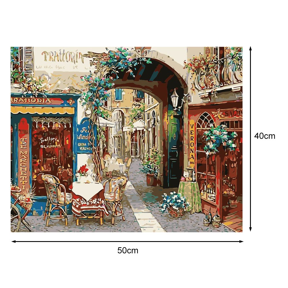 Paint By Number - Oil Painting - Town (40*50cm)