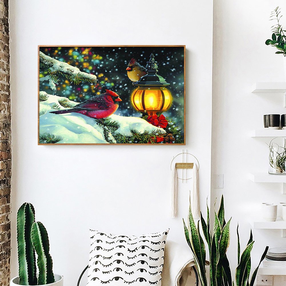 Diamond Painting - Full Round -Winter Birds