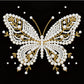DIY Pearl Painting With Frame - Handmade Self-Adhesive Pearls - Butterfly (25*25cm) D