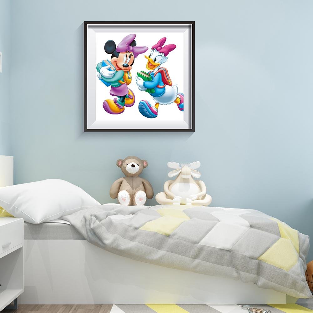 Minnie And Daisy Go To School Cartoon DIY Diamond Dotz Art