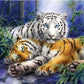 Diamond Painting - Partial Round - Tigers