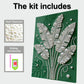DIY Pearl Painting With Frame - Handmade Self-Adhesive Pearls - Green Plants (30*40cm)