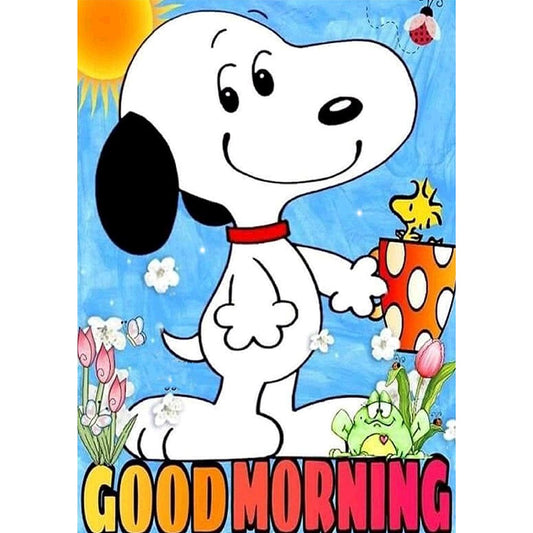5D Diy Diamond Painting Kit Full Round Beads Snoopy