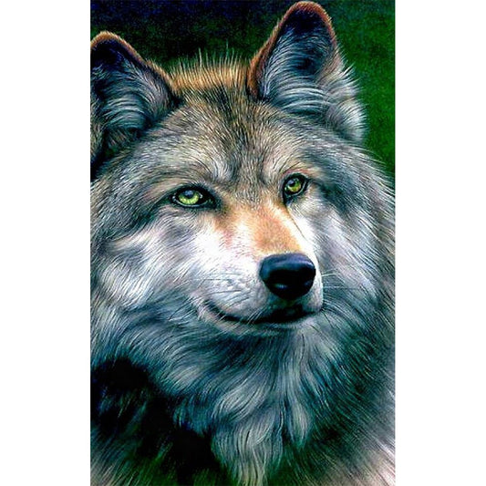 5D Diy Diamond Painting Kit Full Round Beads Wolf