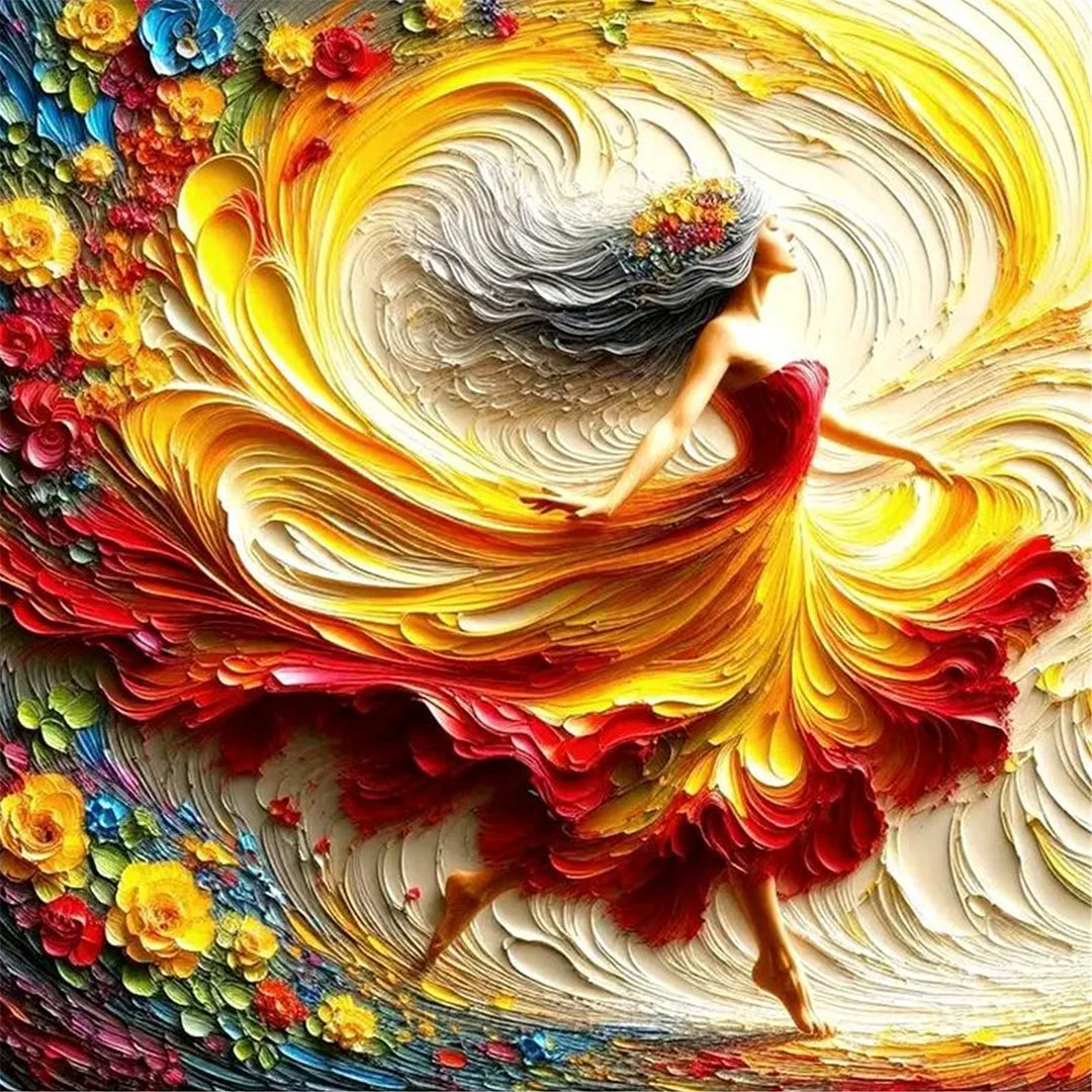 Diamond Painting - Full Round / Square - Girl In Dress