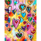 Love Heart Hand Painted Canvas Oil Art Picture Craft Home Wall Decor