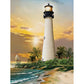 5D Diy Diamond Painting Kit Full Round Beads Lighthouse