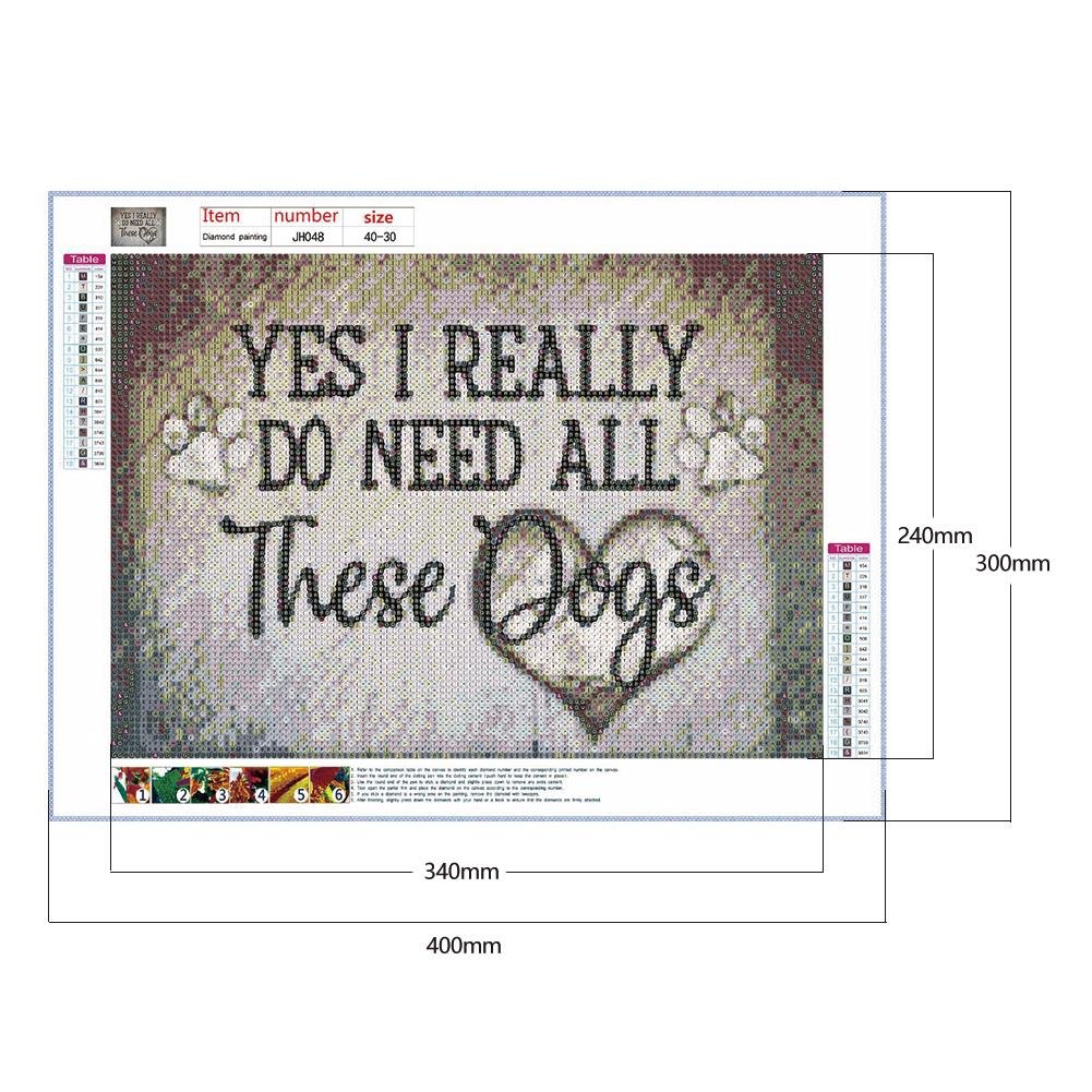 Diamond Painting - Full Round - Need A Dog
