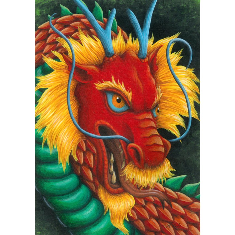 Dragon 11CT Stamped Cross Stitch Kit sewing & needlecraft (40*50CM)