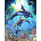 5D Diy Diamond Painting Kit Full Round Beads Fantasy Dolphin