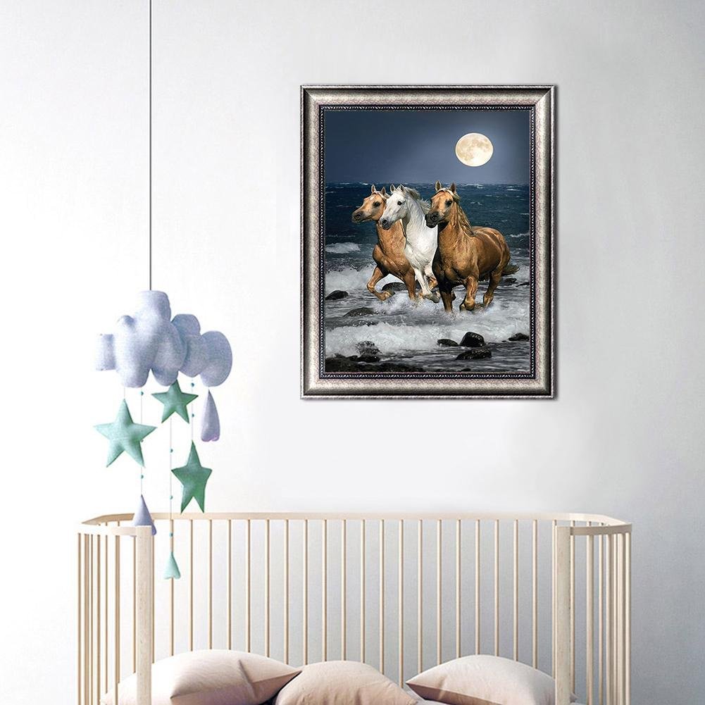 Diamond Painting - Full Round - 3 Horses