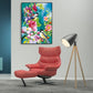 Chickadee Birds on a Flower Tree Hand Painted On Canvas Oil Art Picture