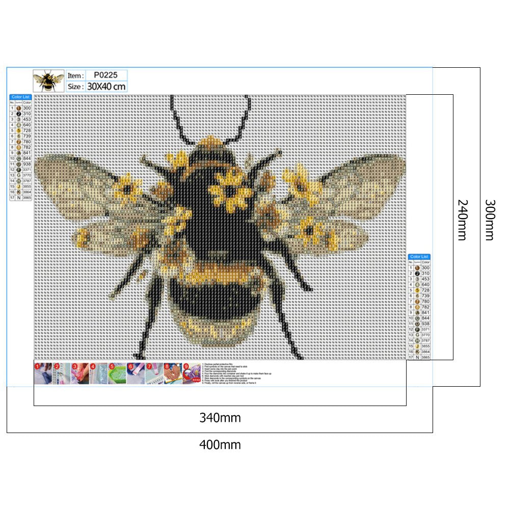 Diamond Painting - Full Round - Bee