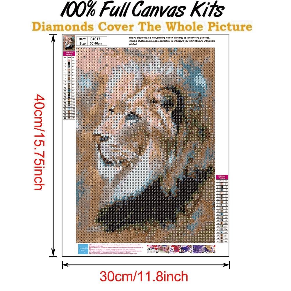 Diamond Painting - Full Round - Lion B