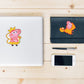 5pcs Diamond Painting Cartoon Pig Stickers Set Funny Toy Adhesive Decals