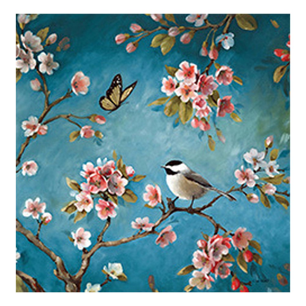 11ct Stamped Cross Stitch Bird Branch Quilting Fabric (45*45cm)