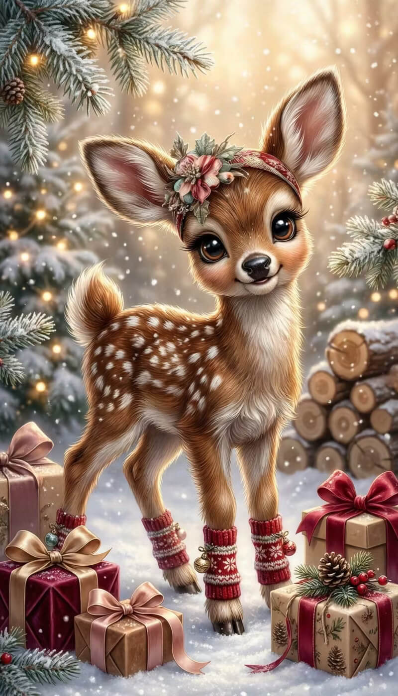 DIY Diamond Painting Kit - Full Round / Square - Deer And Christmas Gifts