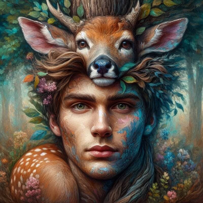 5D DIY Deer Man Diamond Painting